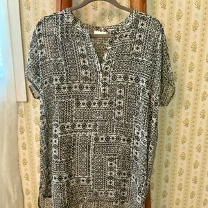 J. Jill Monochrome Geometric Blouse